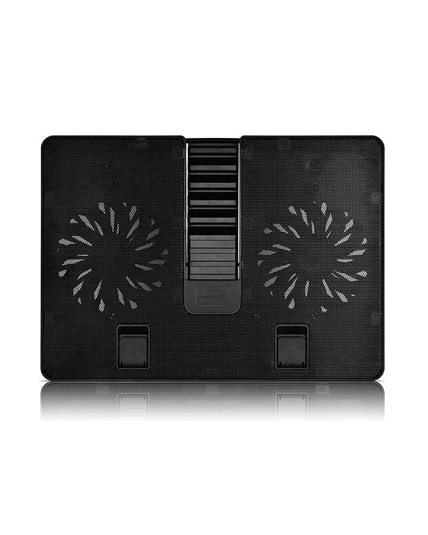 Detalhes de Suporte para Notebook DeepCool U Pal Ajustável Black 2 Fans 