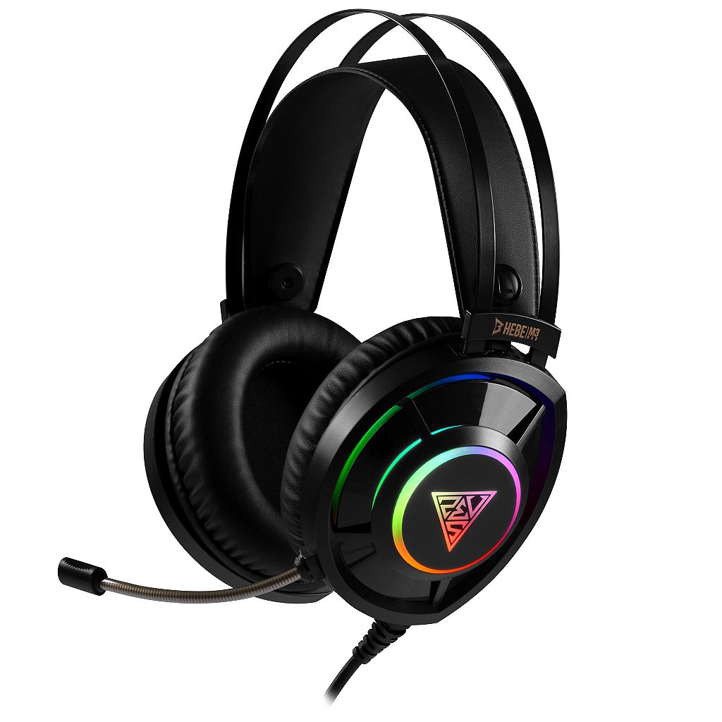 Headset Gamer RGB Gamdias Hebe M3 Surround 7.1 Virtual Preto