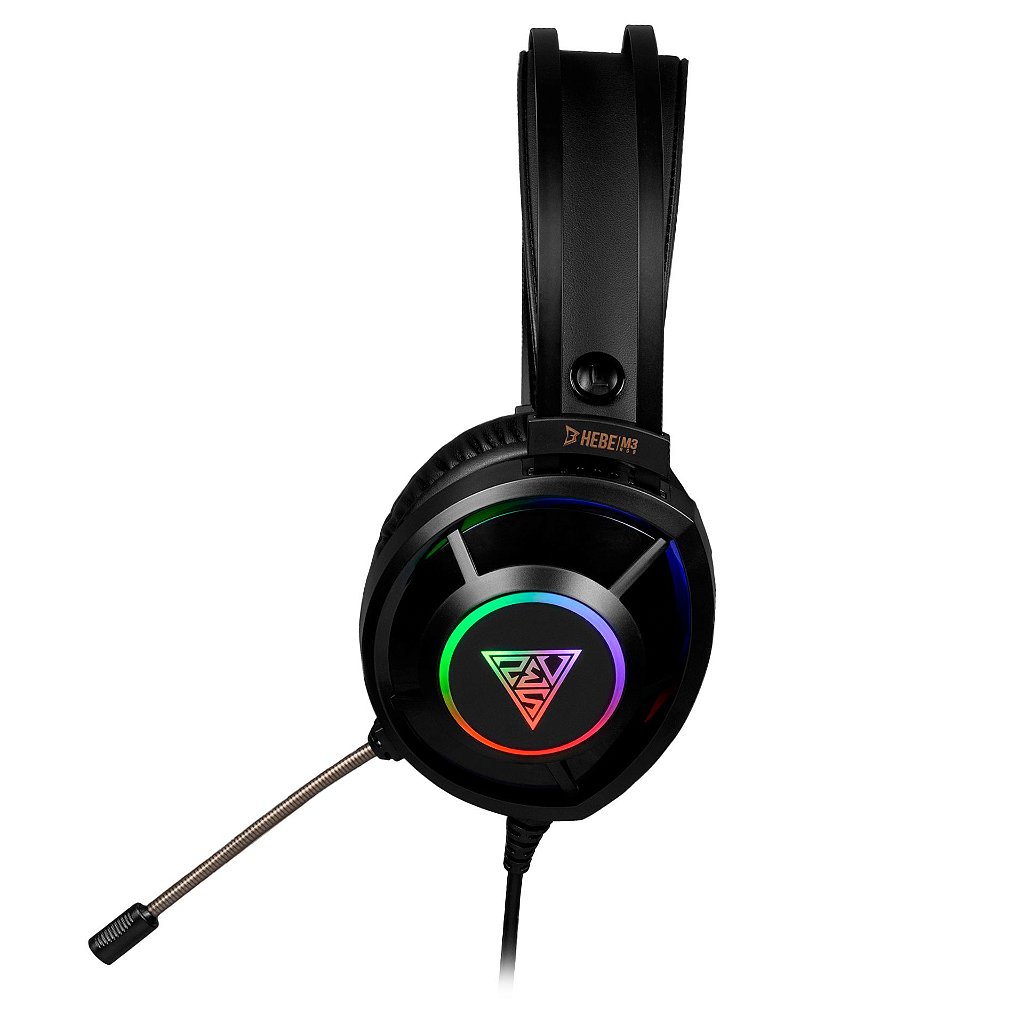 Detalhes de Headset Gamer RGB Gamdias Hebe M3 Surround 7.1 Virtual Preto