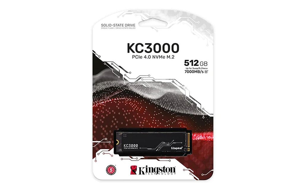 SSD M.2 Kingston 512GB até 7.000MB/s KC3000 2280 Nvme Pcie
