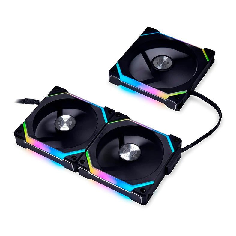 Detalhes de Kit Cooler Fan Lian Li Uni Fan SL V2 RGB Black 120mm 2000RPM