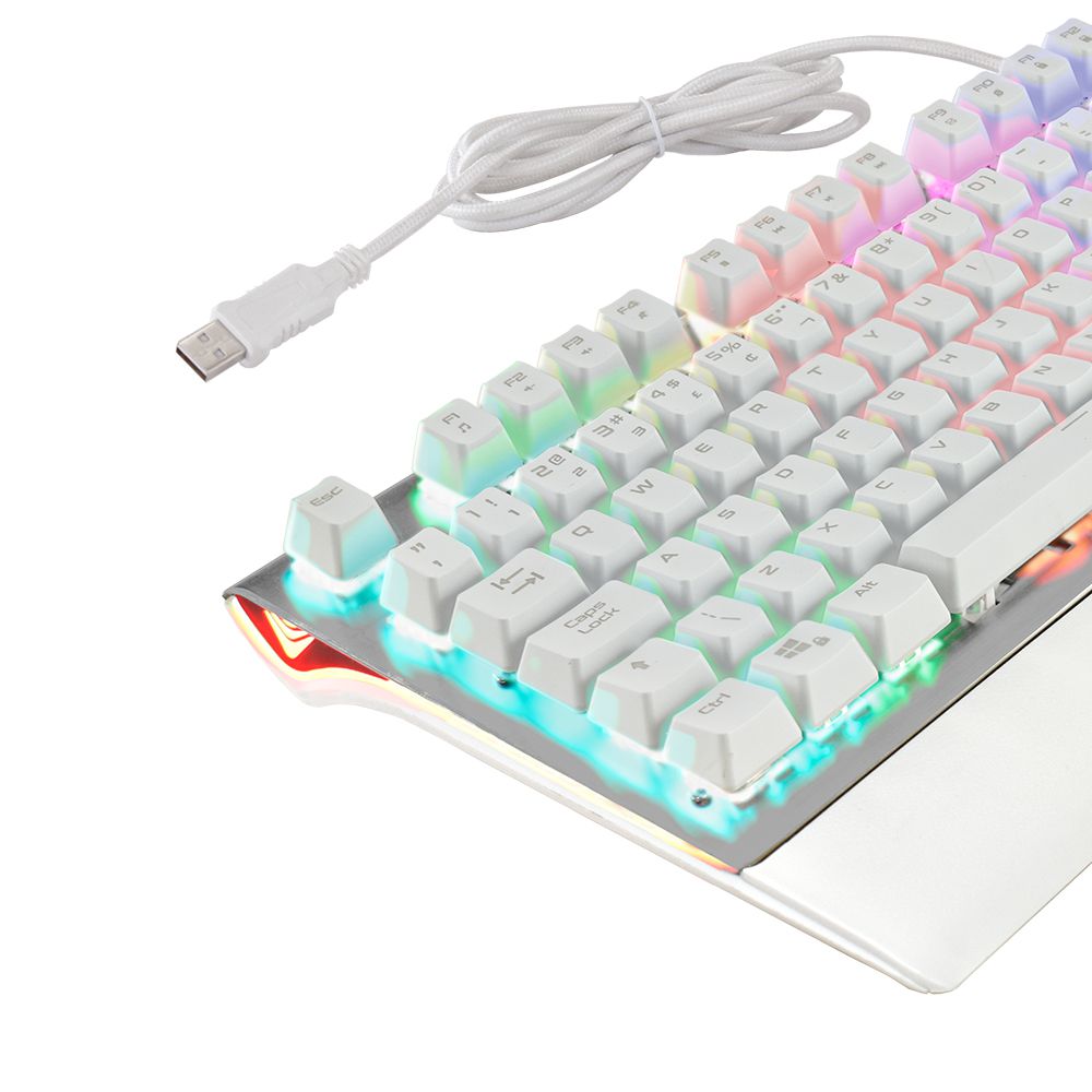 Detalhes de Teclado Mecânico Gamer Evus Snowstorm Switch Brown Branco Le