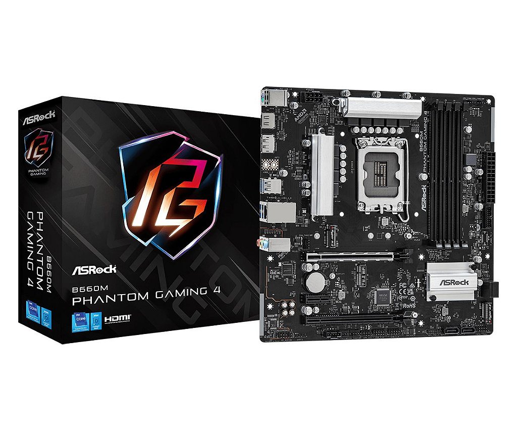 Placa Mae ASRock B660M Phantom Gaming Ddr4 LGA1700 mAtx B660