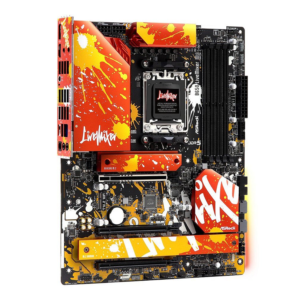 Detalhes de Placa mãe B650 ASRock Livemixer Graffiti DDR5 AM5 Ryzen 7000