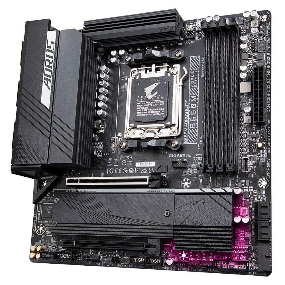 Detalhes de Placa mãe B650M Aorus Elite AX DDR5 M.2 AMD AM5 Ryzen 7000
