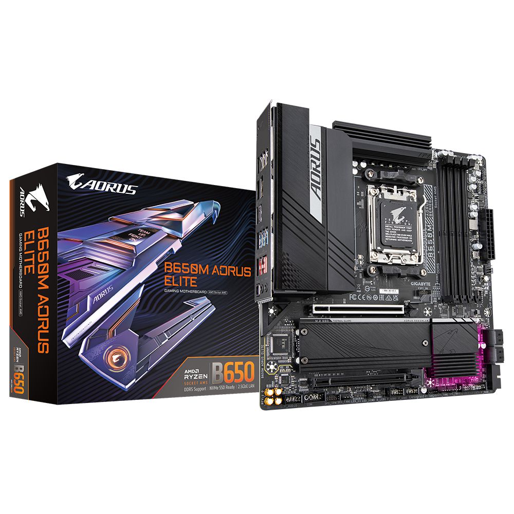 Placa mãe B650M Aorus Elite AX DDR5 M.2 AMD AM5 Ryzen 7000