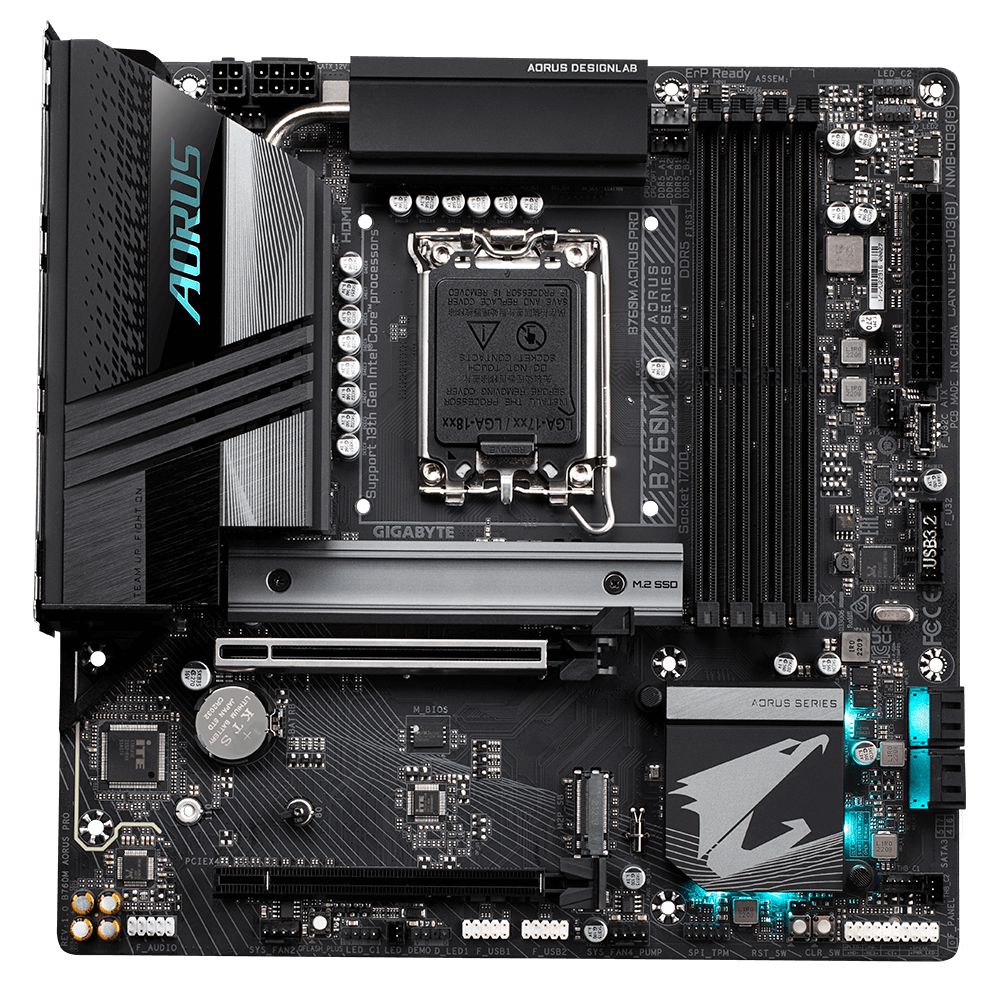 Detalhes de Placa mãe Gigabyte B760M Aorus PRO DDR5 M.2 Intel LGA 1700