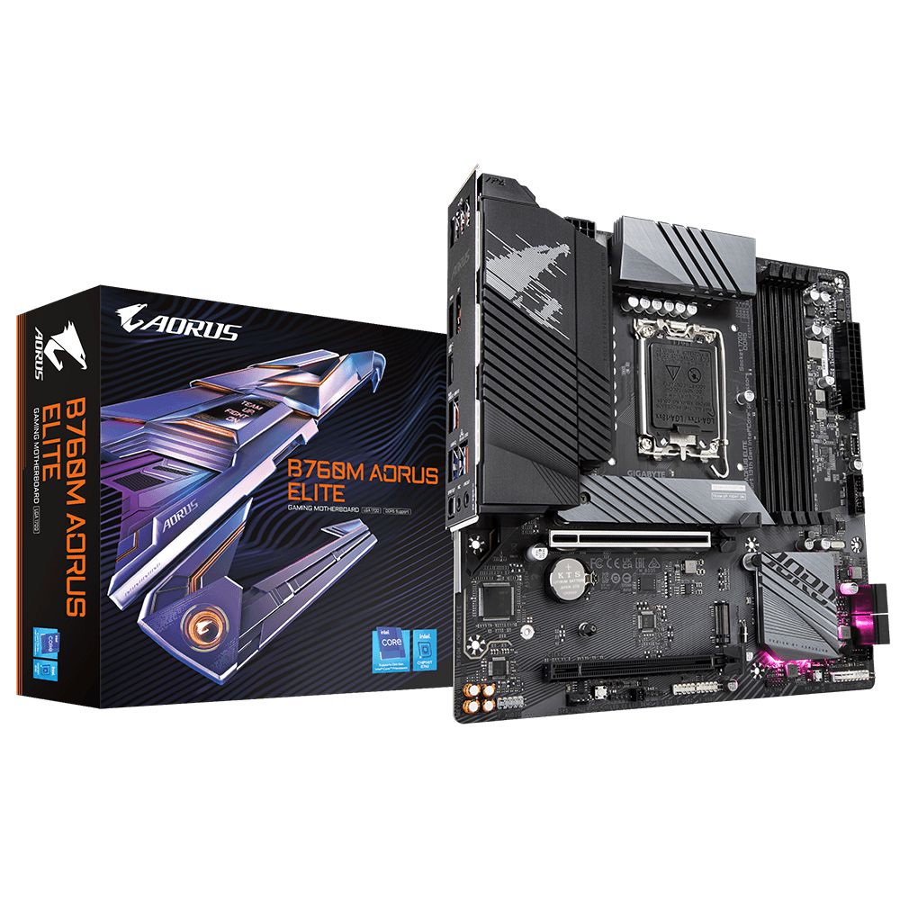 Placa Mãe Gigabyte B760M Aorus Elite DDR5 M.2 Intel LGA1700