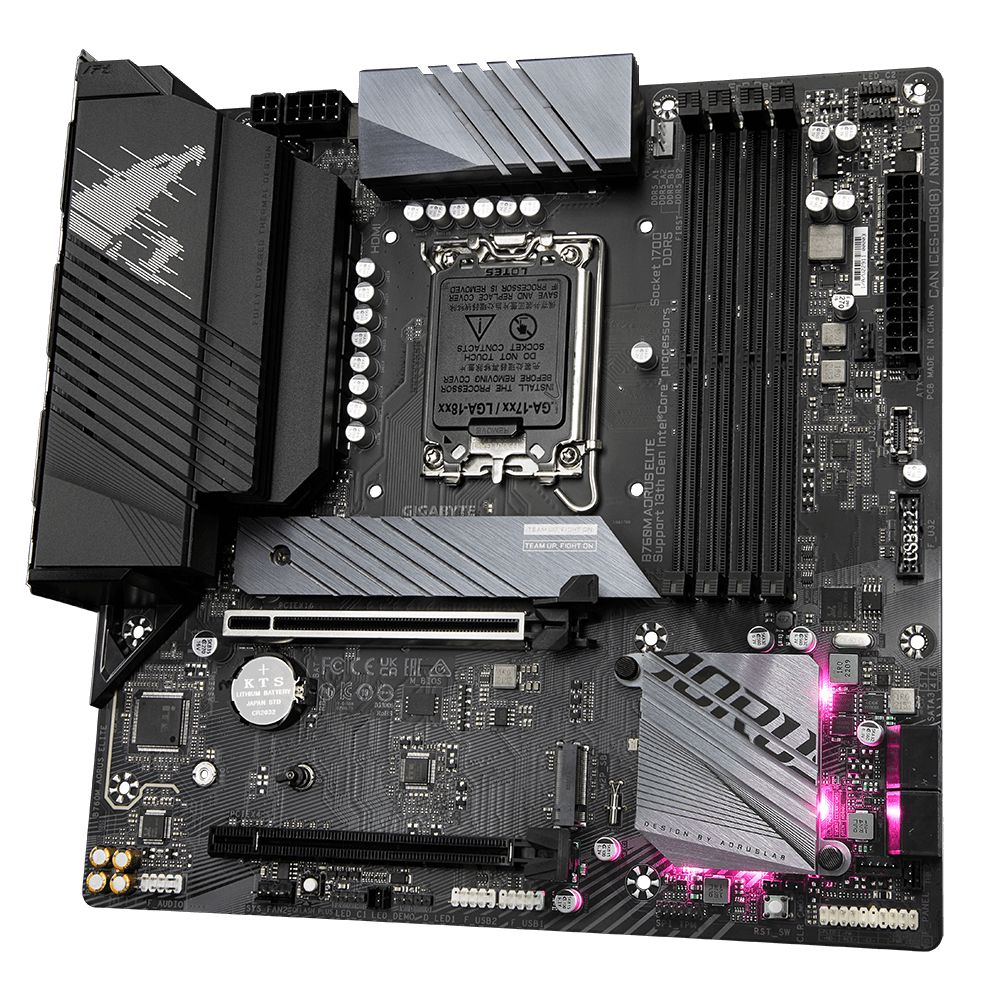 Detalhes de Placa Mãe Gigabyte B760M Aorus Elite DDR5 M.2 Intel LGA1700