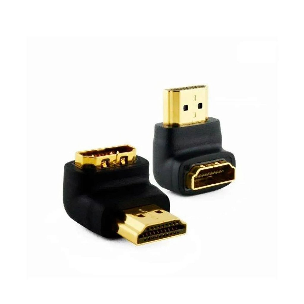 Detalhes de Adaptador 90º HDMI Macho Para HDMI Fêmea Audio TV em L