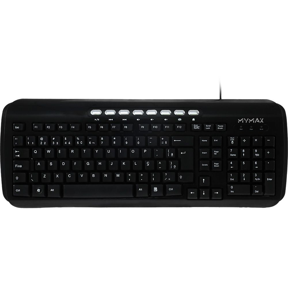 Detalhes de Teclado Multimidia Premium C/ Fio ABNT2 Mymax MKS6350