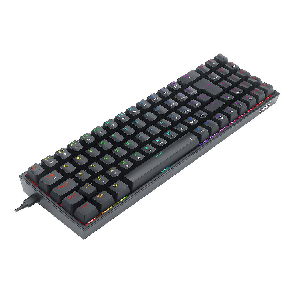 Detalhes de Teclado Mecanico Redragon Pollux RGB Switch Blue K628-RGB-B