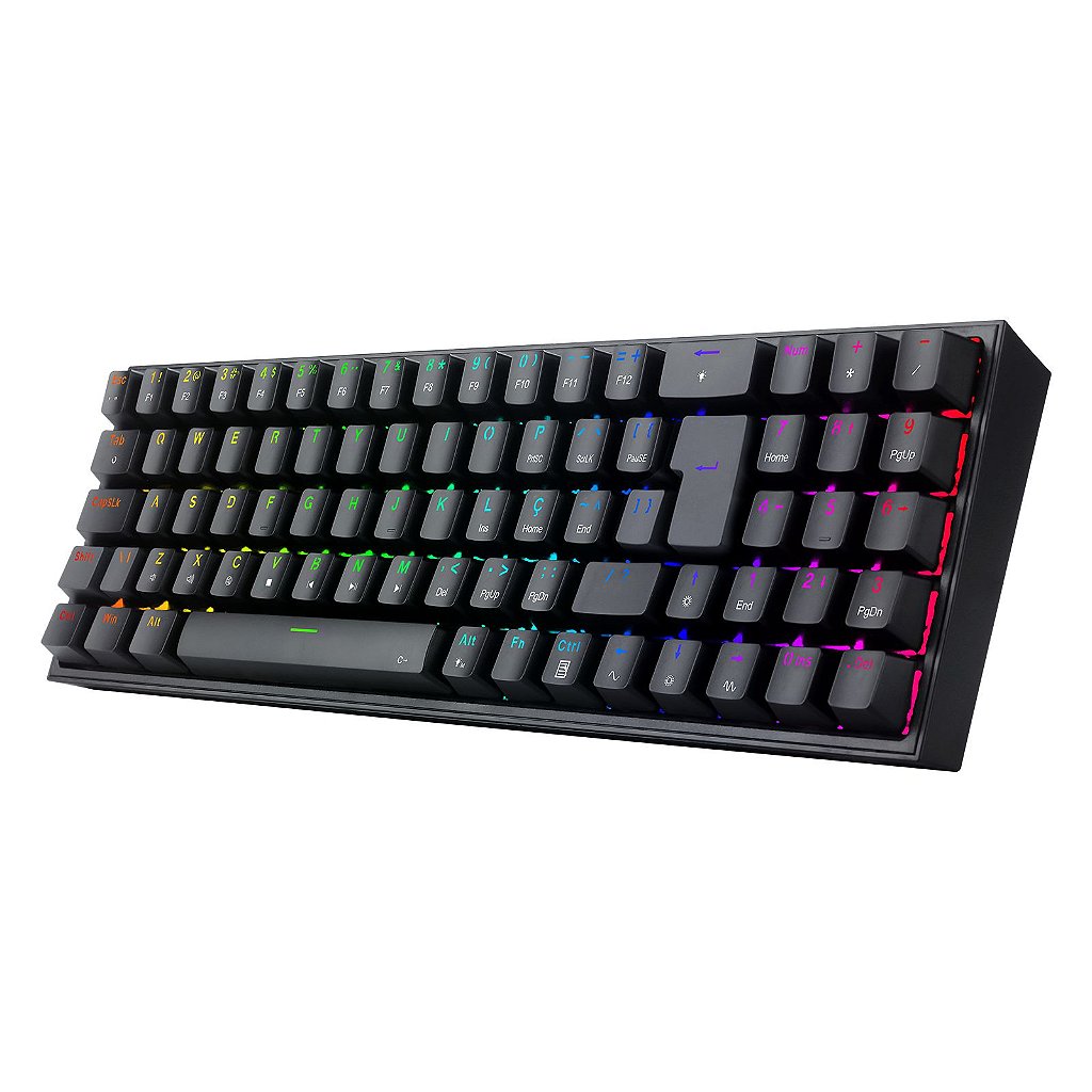 Detalhes de Teclado Mecanico Redragon Pollux RGB Switch Brown K628-RGB-B