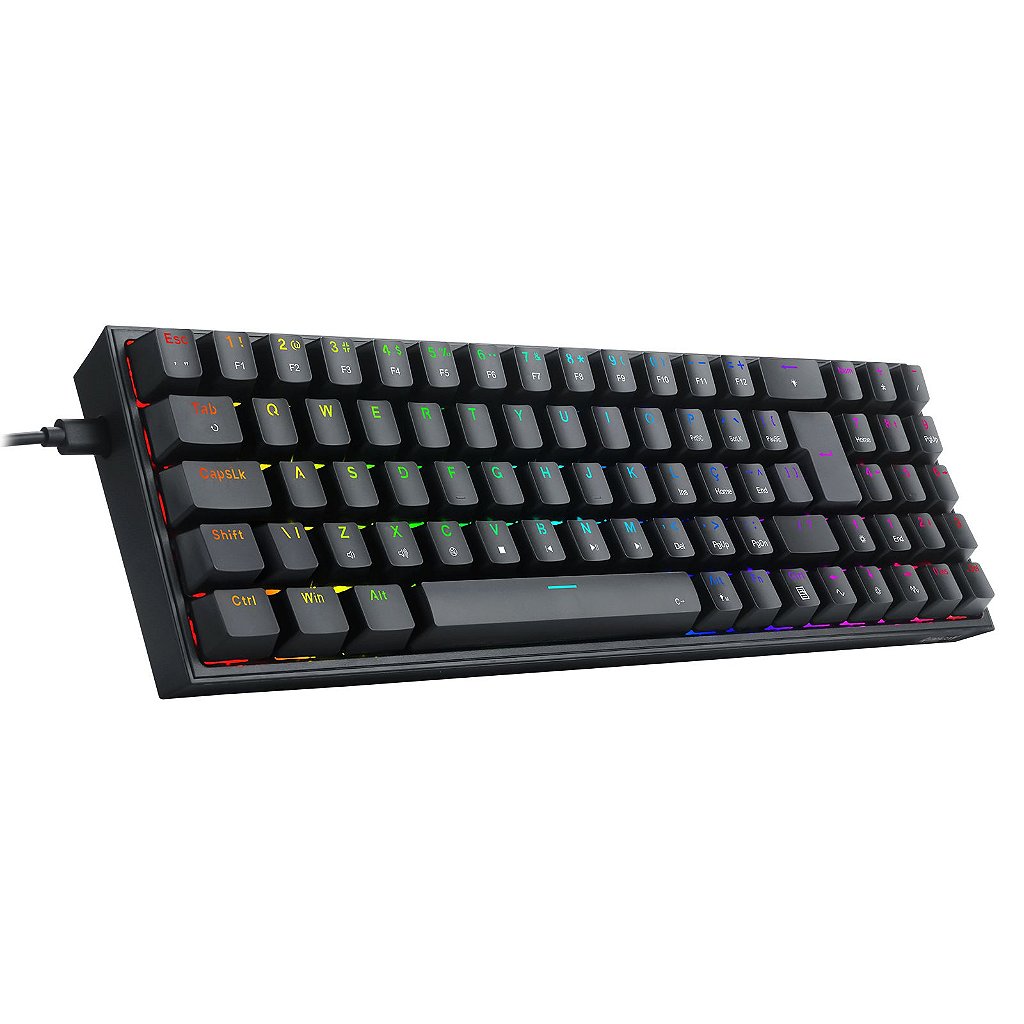 Detalhes de Teclado Mecanico Redragon Pollux RGB Switch RED - K628-RGB-B