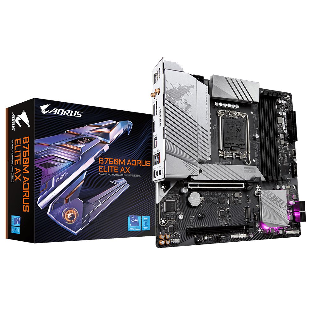 Placa mãe B760M Aorus Elite AX DDR5 Wi-fi M.2 Intel LGA 1700