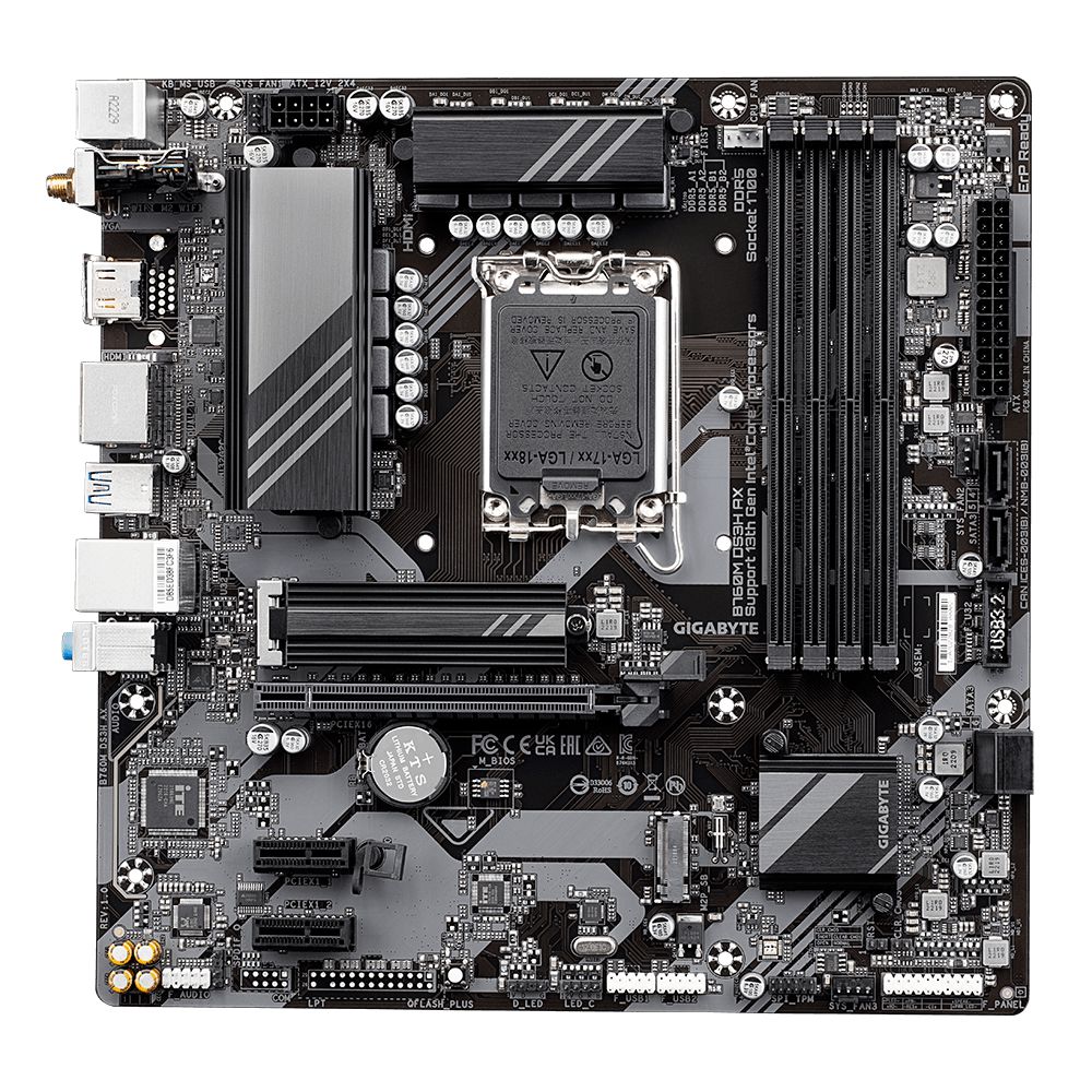 Detalhes de Placa mãe B760M DS3H AX DDR5 Wi-fi Intel LGA1700 mATX B760
