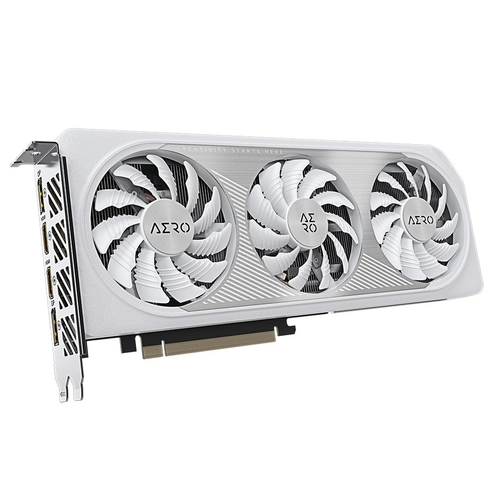 Detalhes de Placa de Vídeo RTX 4060 Aero OC White 3 Fan NVIDIA 8GB GDDR6