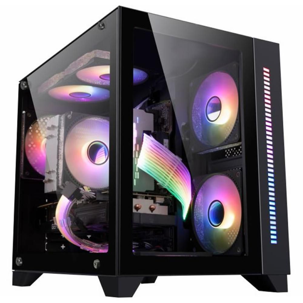 Gabinete Gamer Kmex CG02AD SpaceZ1 Barra de Led RGB Aquario