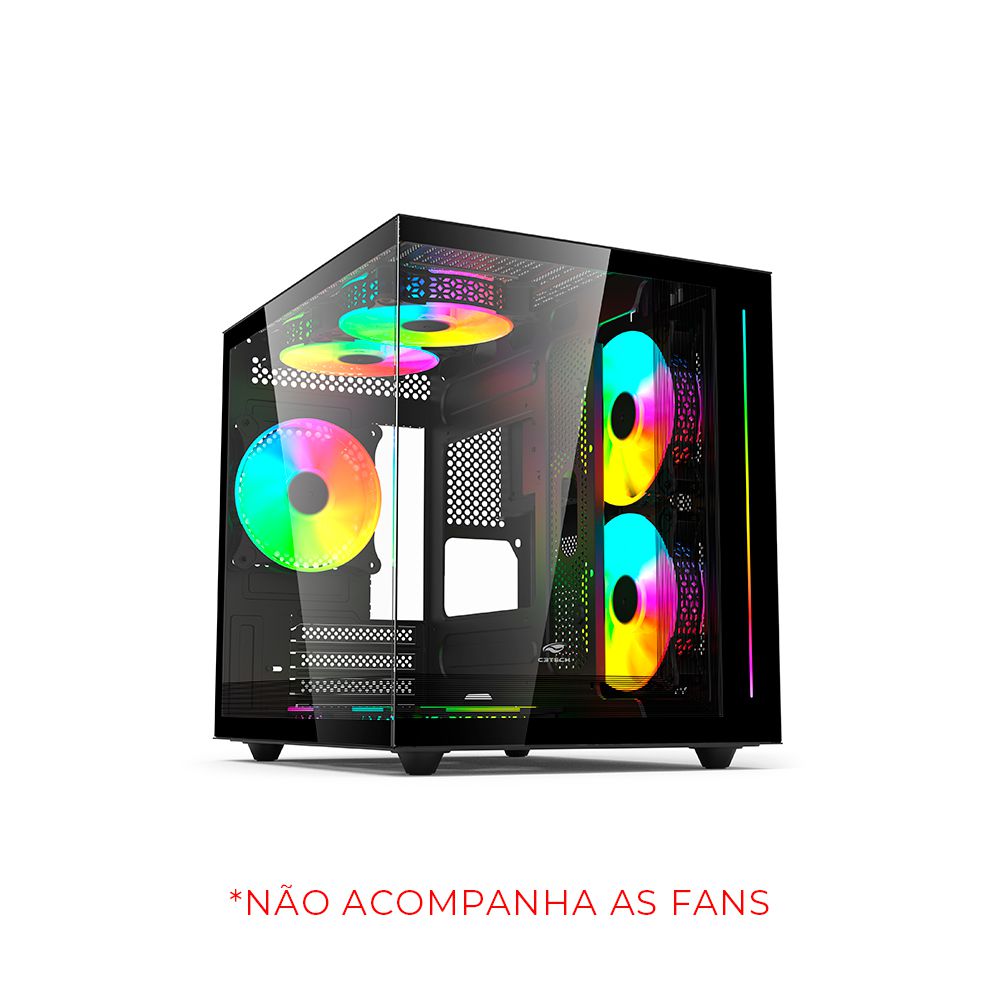 Gabinete Gamer Aquarius C3 Tech Mtg810bk S/ Fonte Aquario