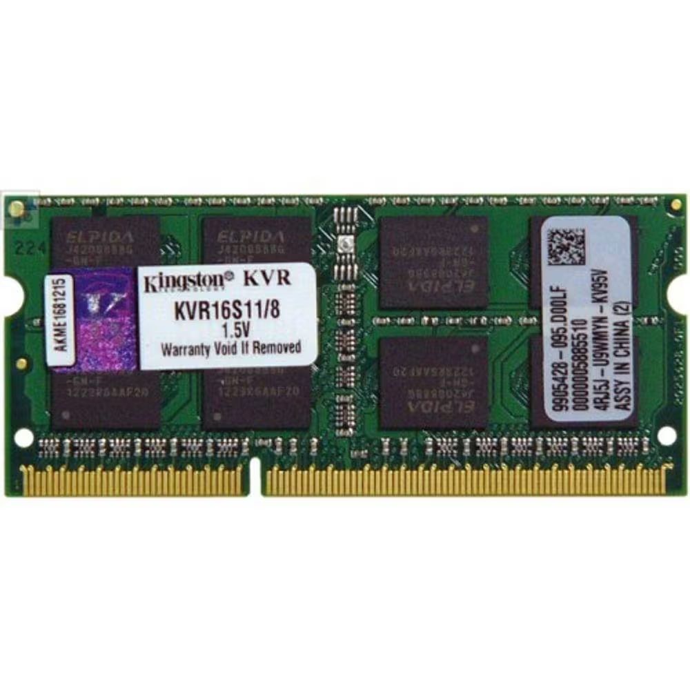 Detalhes de Memória Ram Notebook Kingston 8GB DDR3 - 1600Mhz  KVR16S11/8