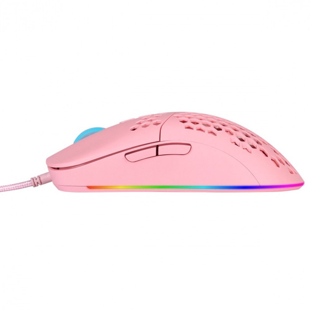 Detalhes de Mouse Gamer VX Gaming Void LED RGB 7600 DPI Rosa Cabo MGV120