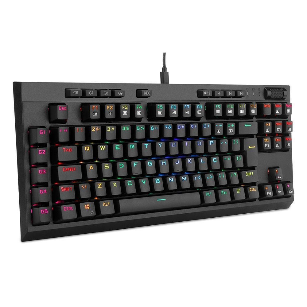 Detalhes de Teclado Redragon Gamer Broadsword Pro Rgb Switch Marrom
