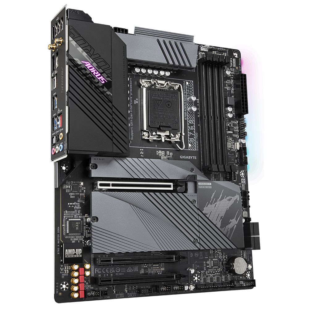 Detalhes de Placa Mãe Gigabyte B760 Aorus Master Intel LGA 1700 DDR4 