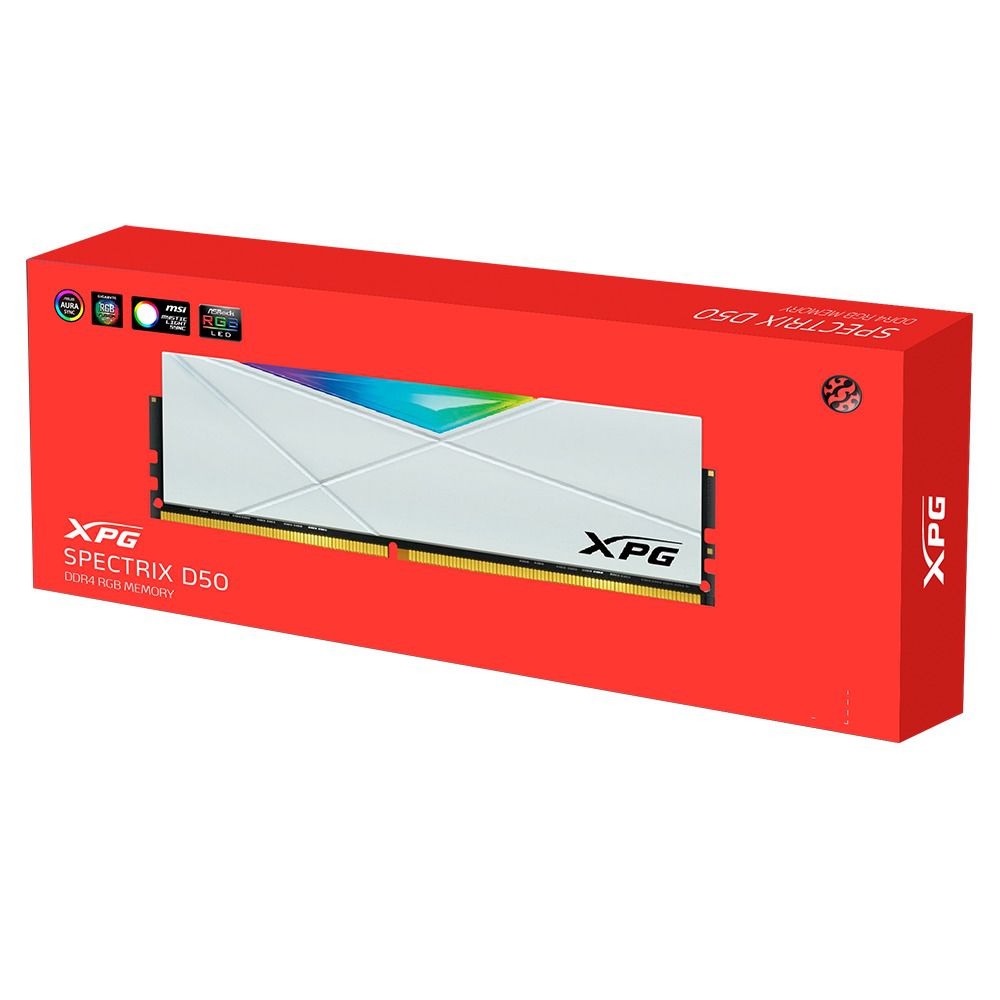 Memoria Gamer Xpg Adata 16gb Ddr4 3600mhz Preto Rgb D50