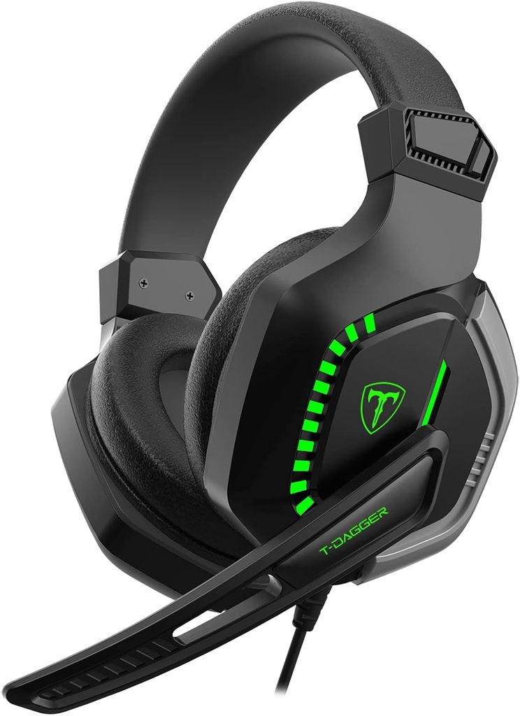 Headset Gamer T-Dagger Eiger 3.5mm USB Verde com Microfone T-RGH208