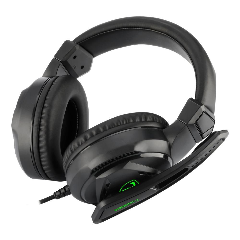 Detalhes de Headset Gamer T-Dagger Mckinley Preto com Microfone T-RGH101