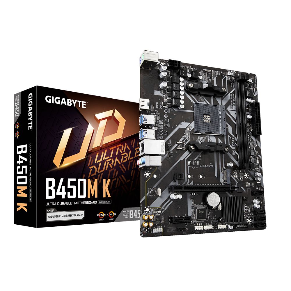 Placa Mãe Gigabyte B450M K AMD AM4 mATX M.2 Nvme DDR4