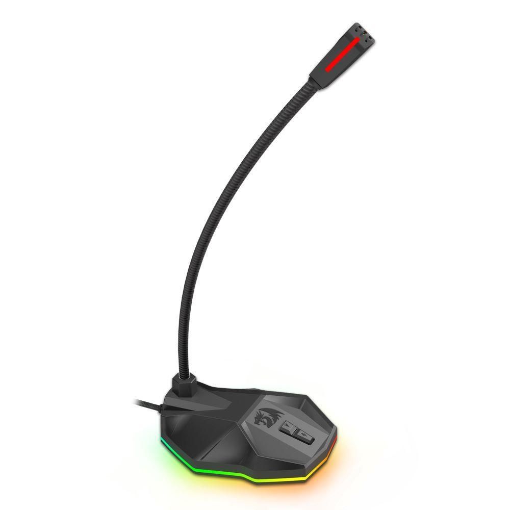Detalhes de Microfone Gamer Redragon Stix com Led RGB USB Preto GM-99
