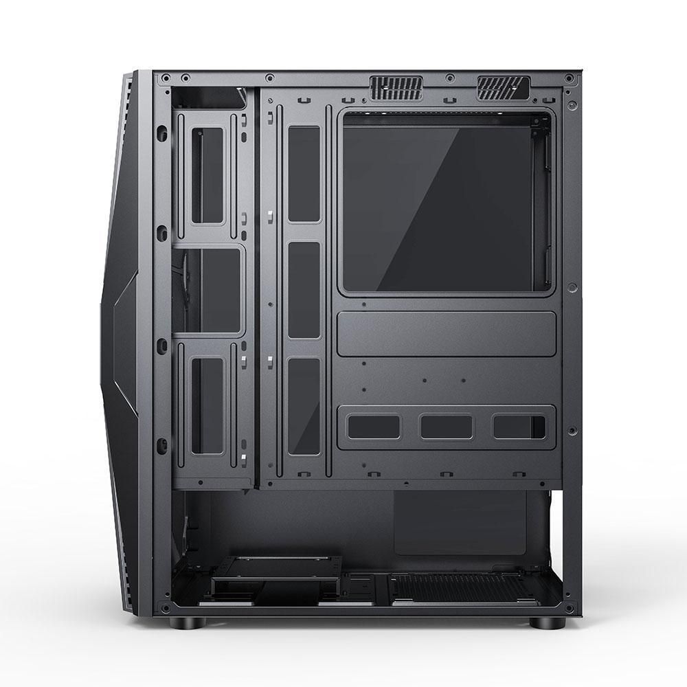 Detalhes de Gabinete Gamer Wahid com Vidro Temperado Preto RGB Sem Fan