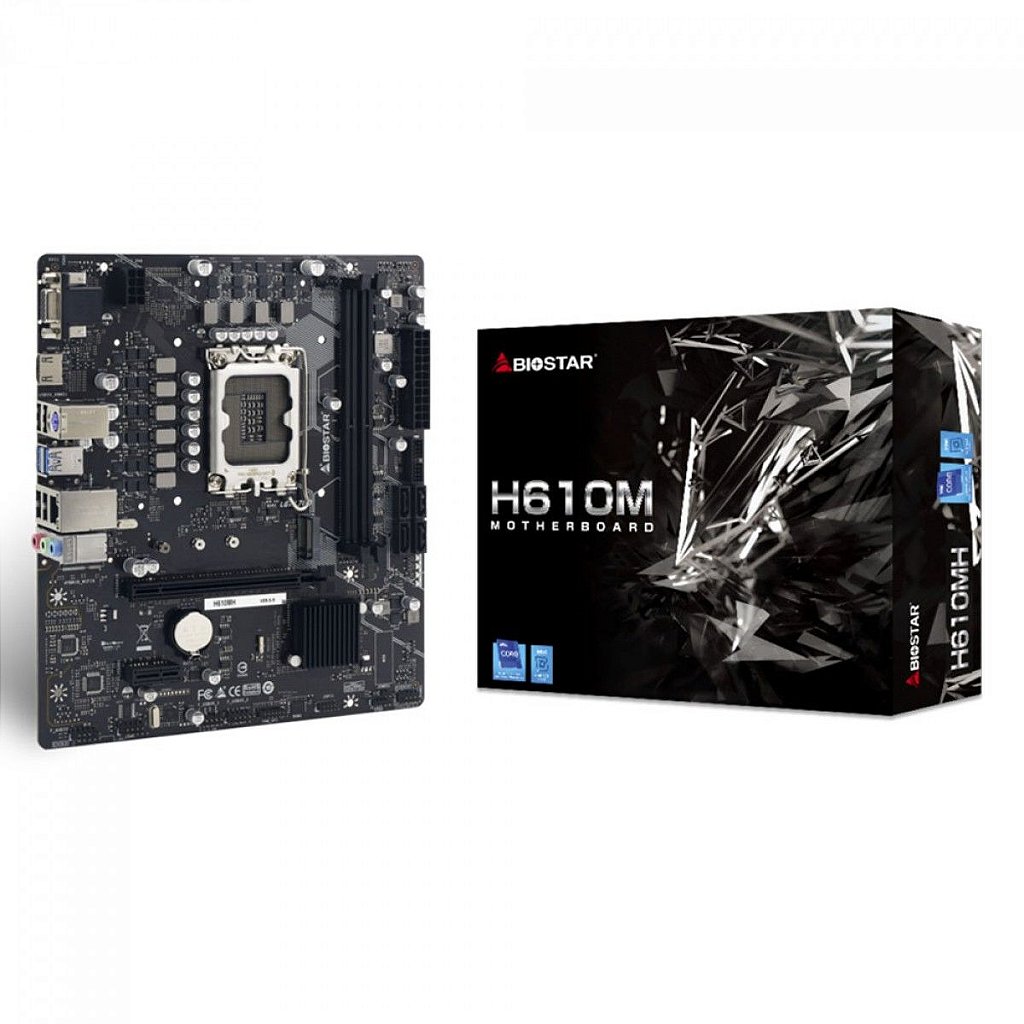 Detalhes de  Kit Placa Mãe Biostar H610MH + Processador Intel I3 12100F