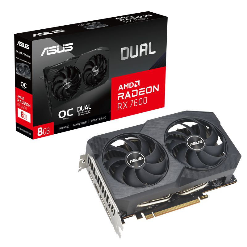 Placa De Vídeo Asus Radeon RX 7600 V2 OC Edition 8GB GDDR6