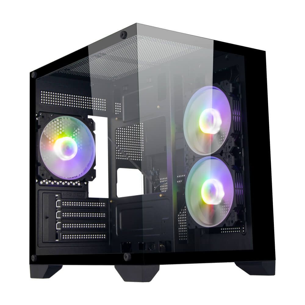Gabinete Gamer Preto Soul Pro Bg-052 3 Fan Argb Aquario