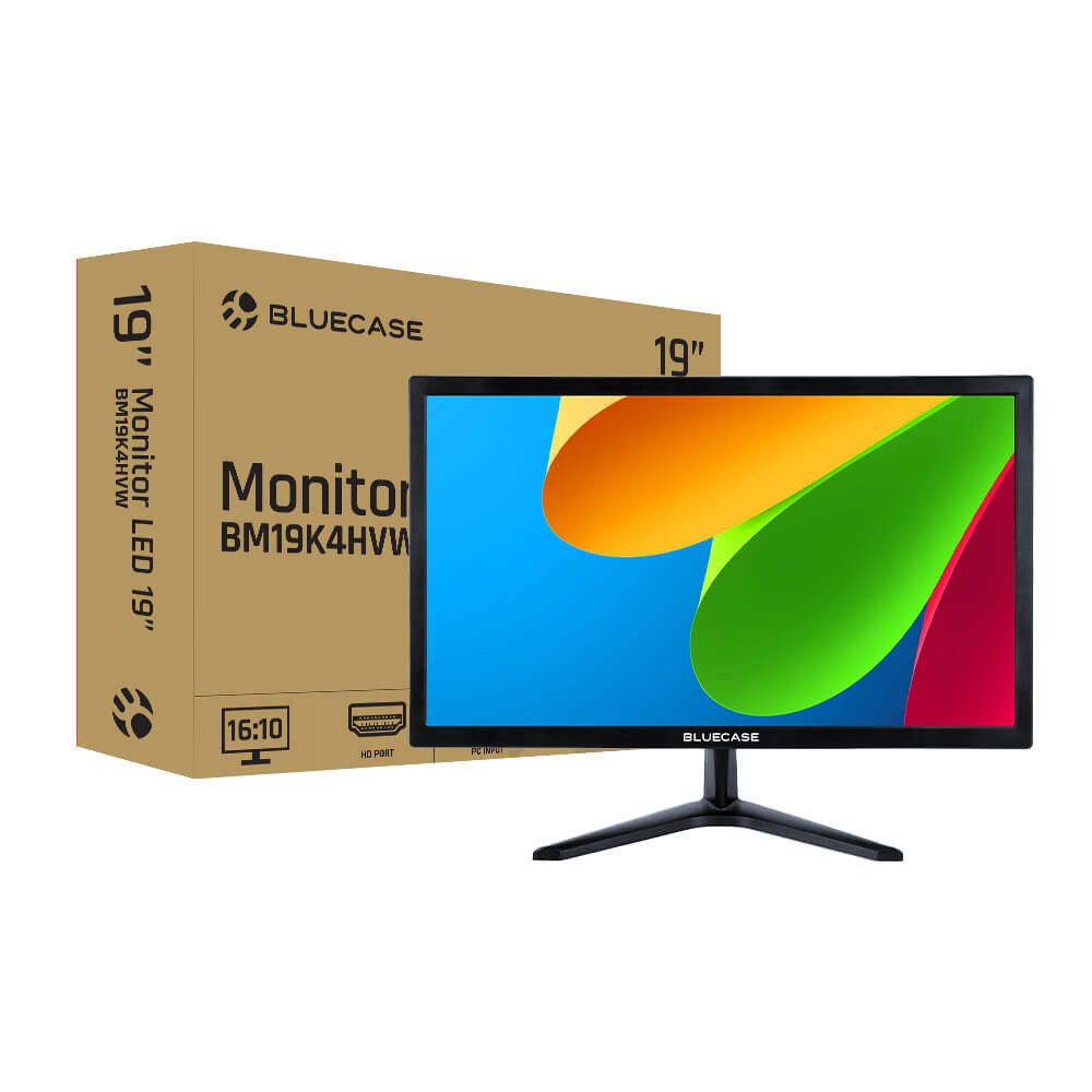 Detalhes de Monitor Led 19" HD 75HZ Preto Bluecase HDMI VGA BM19K4HVW
