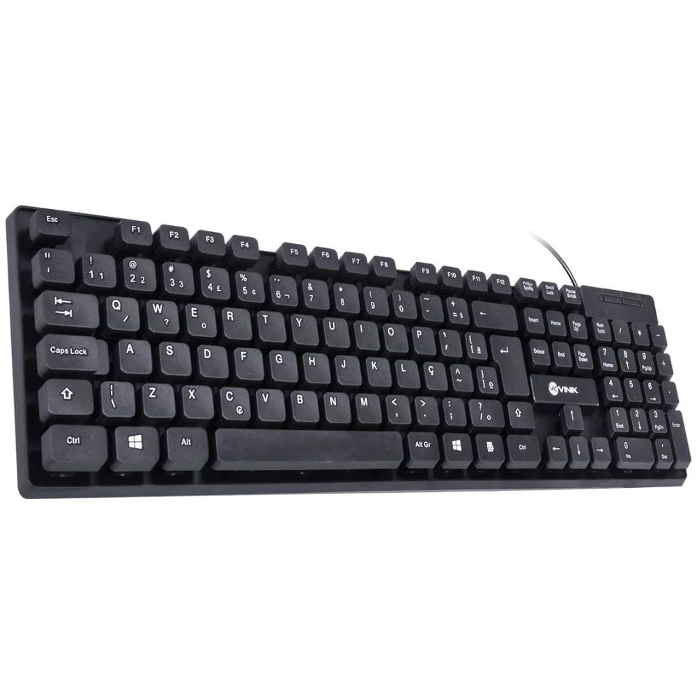 Teclado Vinik Chocolate Usb Dynamic Abnt2 1.8M Preto - DT160