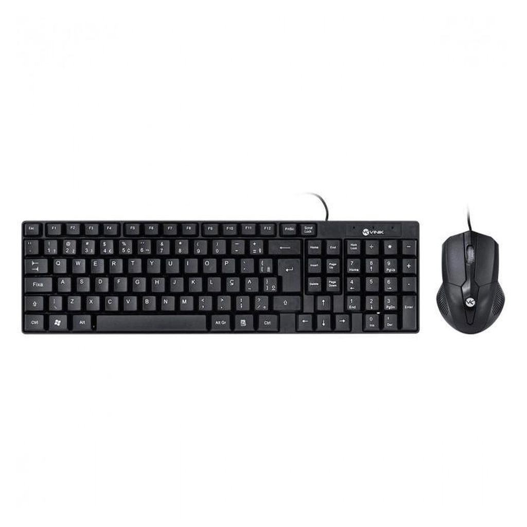 Kit Vinik Teclado E Mouse Usb 1200DPI Cabo 1.8M Preto CC200