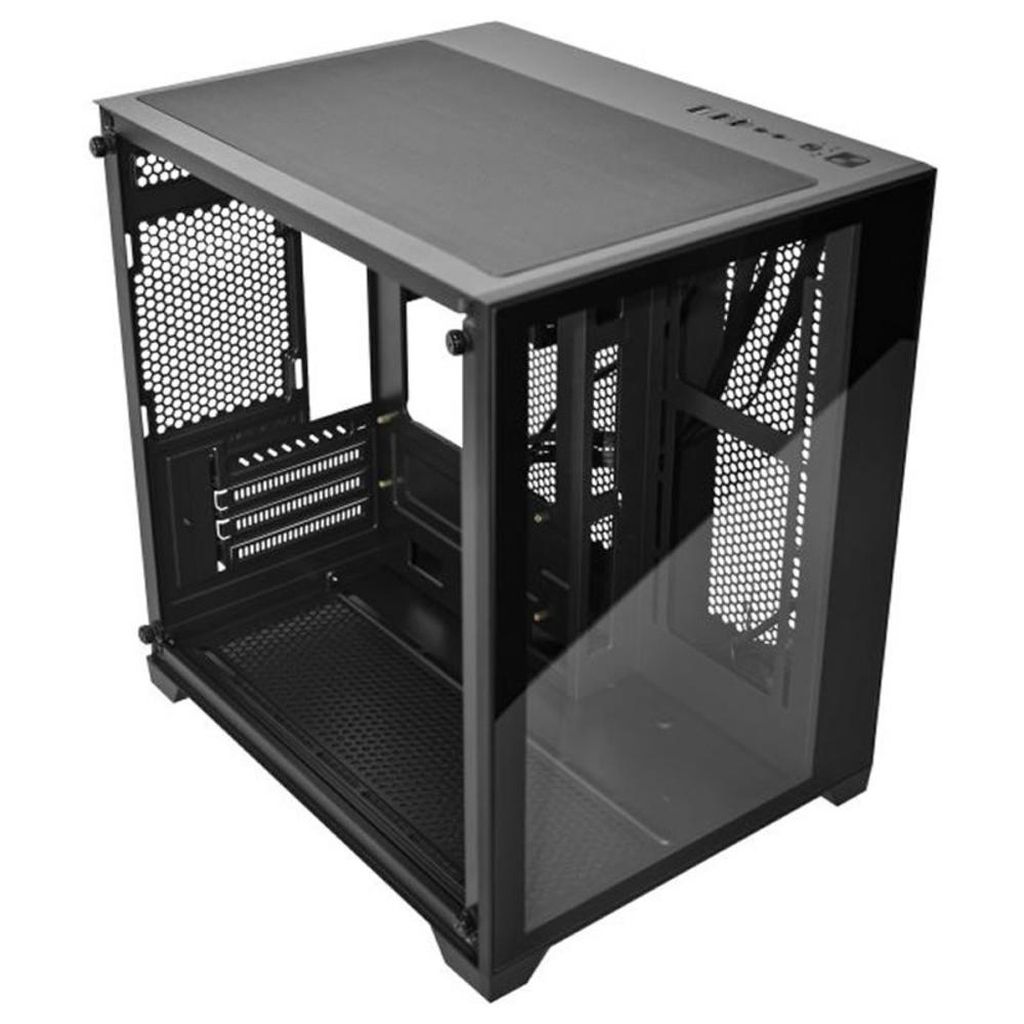 Detalhes de Gabinete K-mex Gamer Space Micro ATX Sem fans Preto CG-413A