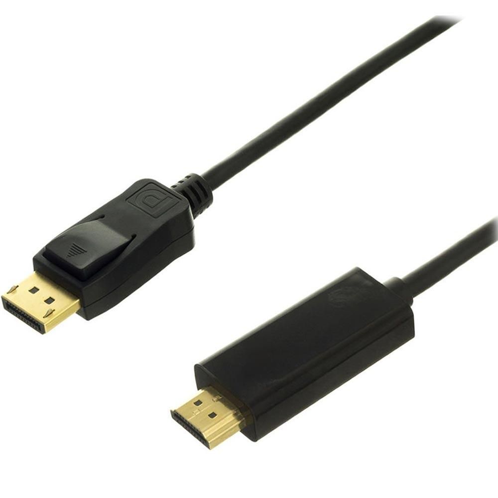 Cabo da MD9 Displayport M para HDMI M 1,80M Preto 4K