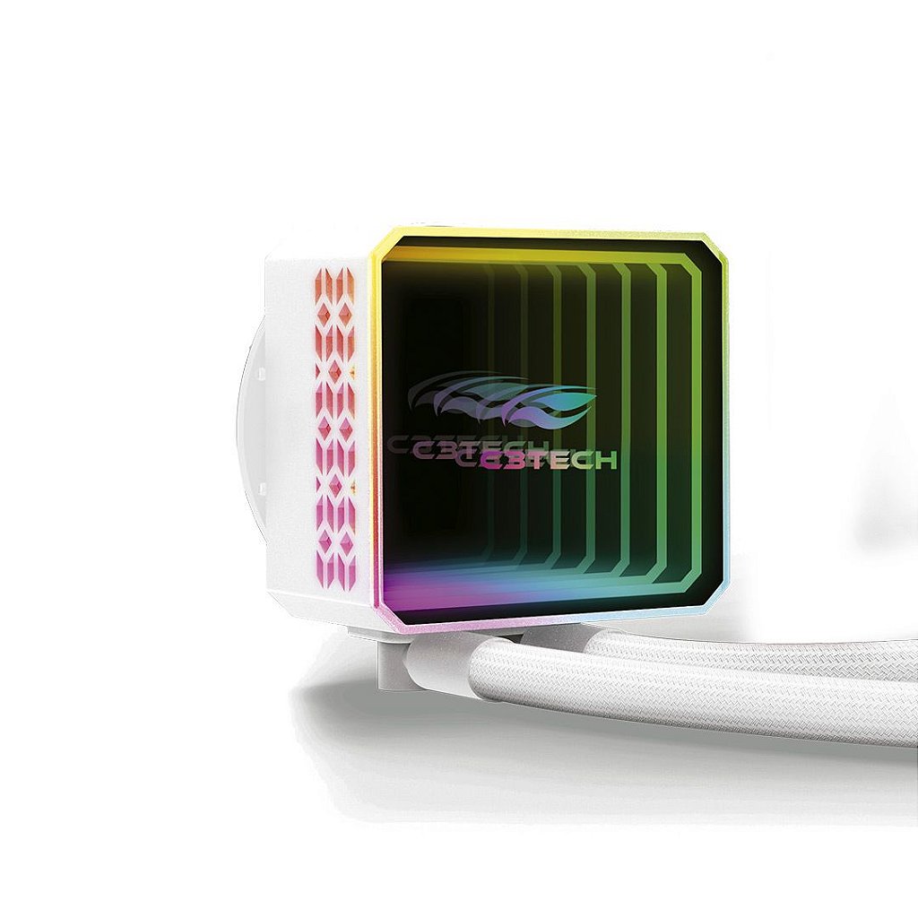 Detalhes de Water Cooler C3-Tech Gaming White RGB 240mm - FC-W240WHRGB
