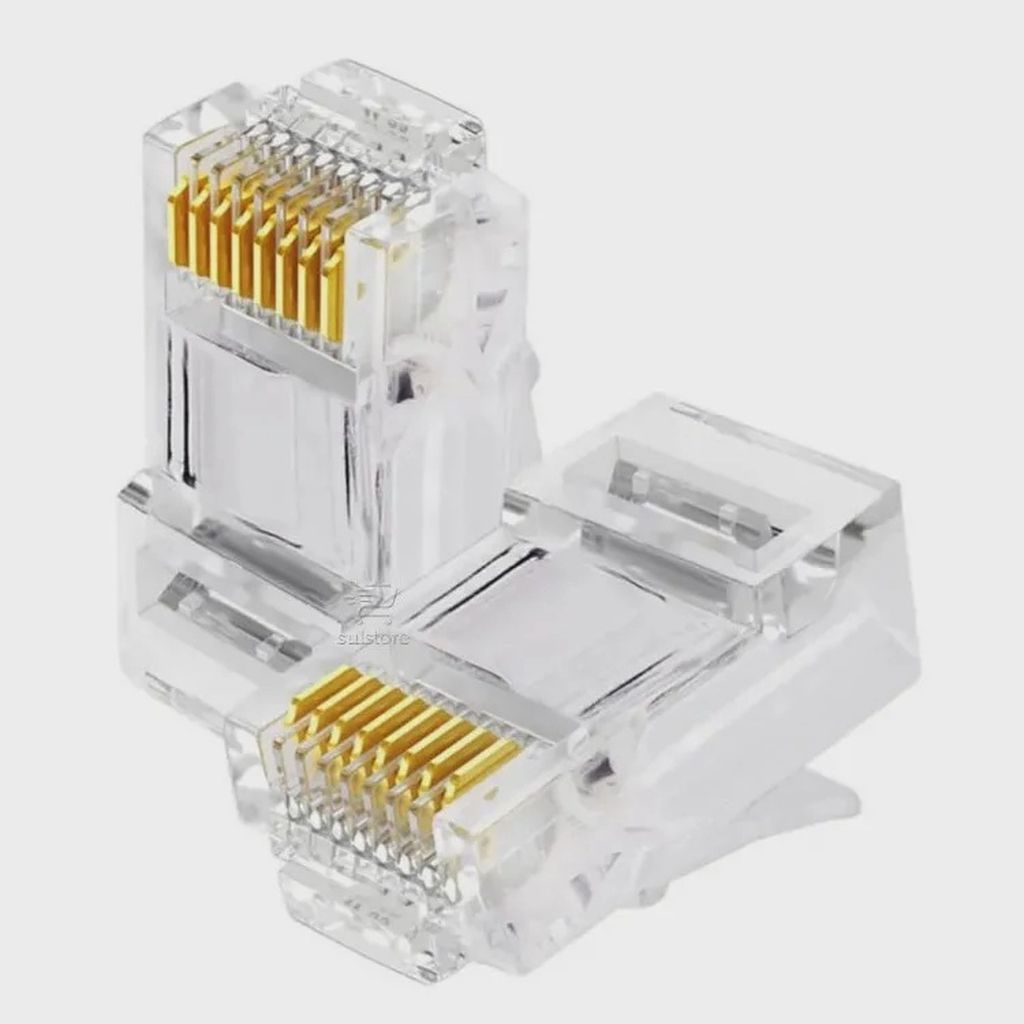 Conector MD9 RJ45 Macho CAT.6 Pacote com 100 unidades 8 vias