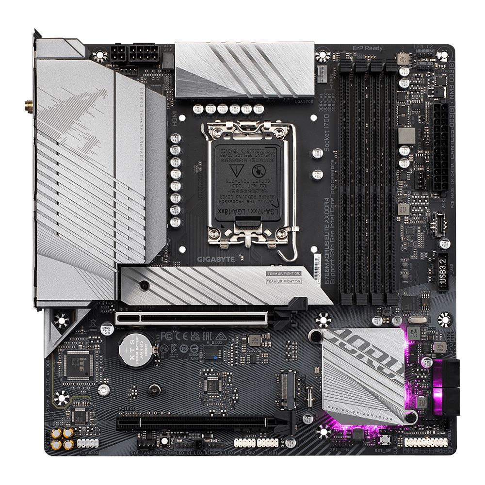 Detalhes de Placa Mãe Gigabyte B760M Aorus Elite AX DDR4 MATX LGA1700