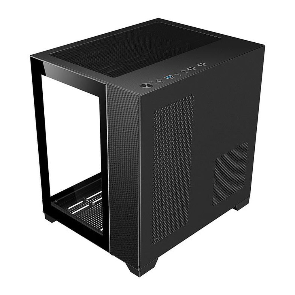 Detalhes de Gabinete Gamer Bluecase Atlantis BG-051 Preto Lateral Vidro