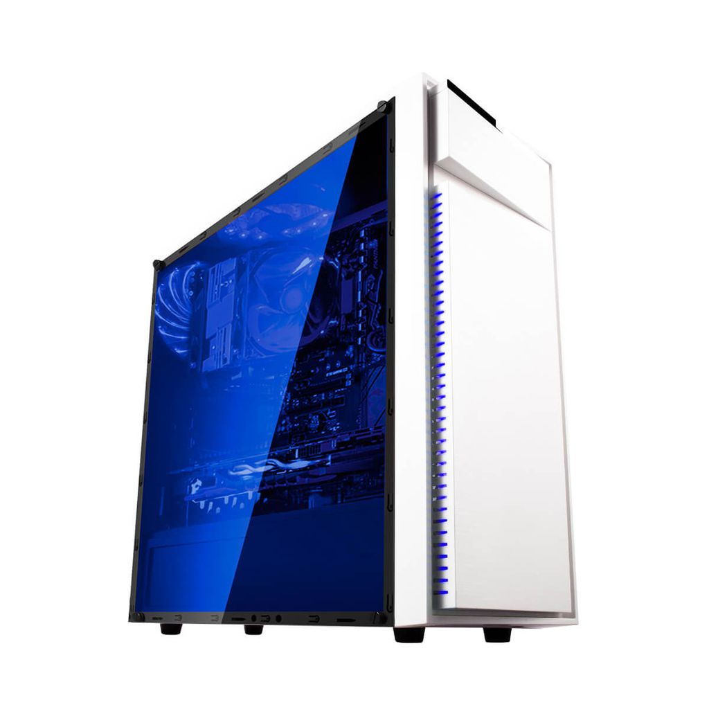 Gabinete Gamer Bluecase BG-015 Branco Lateral Acrílico S/Fan