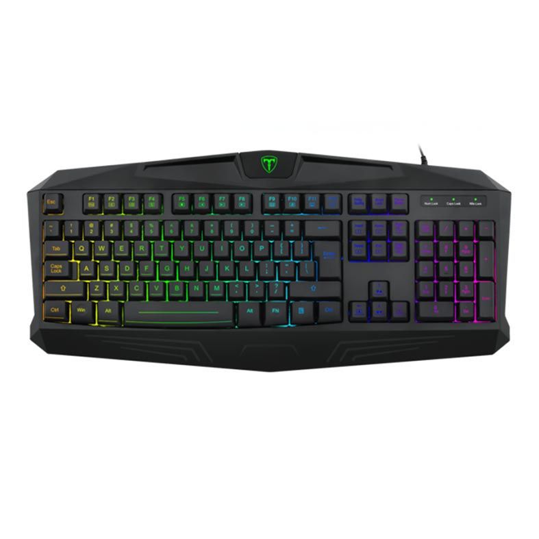 Detalhes de Teclado Gamer Membrana T-dagger Tanker Preto RGB- TGK202