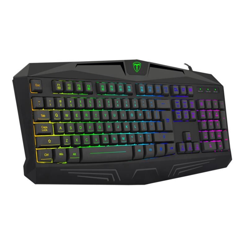 Teclado Gamer Membrana T-dagger Tanker Preto RGB- TGK202