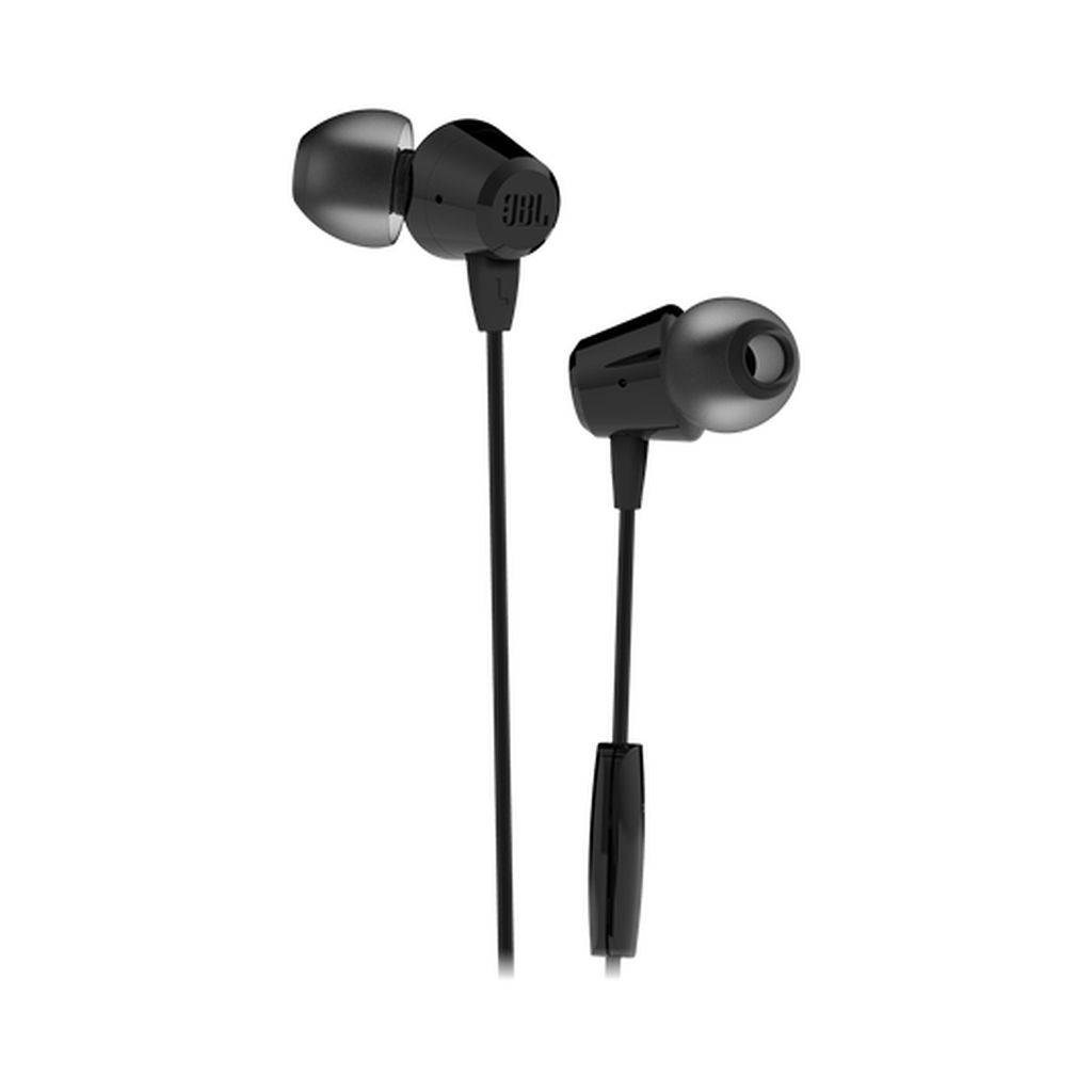 Detalhes de Fone de ouvido in Ear JBL C50HI com fio e microfone Preto