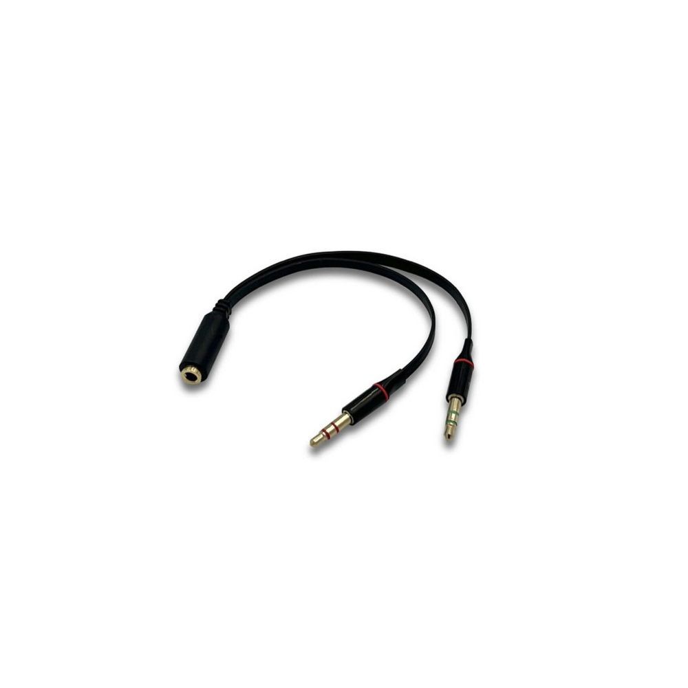 Cabo Adaptador 2 P2 Microfone + Fone Macho Para P3 Femêa